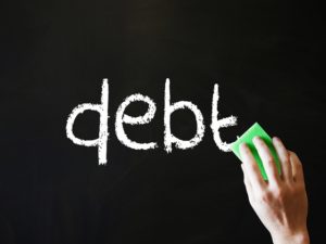 word debt being erased